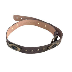 Vintage Hyde Collection Women's Distress Leather Belt with Metal Accent SZ Med